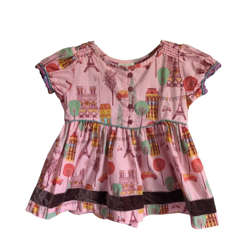 Matilda‎ Jane Bon Vivant Paris Secret Fields Peasant Top Size 4